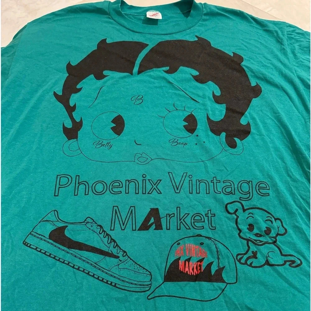 VTG 1995 Betty Boop “Phoenix Vintage Market” TShirt 2X Rare Single Stitch Unisex